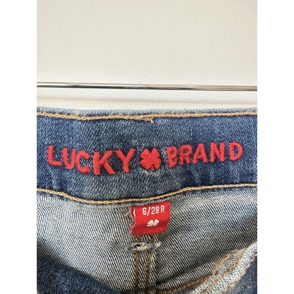 Lucky Brand Sweet Jeans Womens 6/28 Blue Denim Medium Wash Mid Rise Straight Leg - Picture 4 of 10